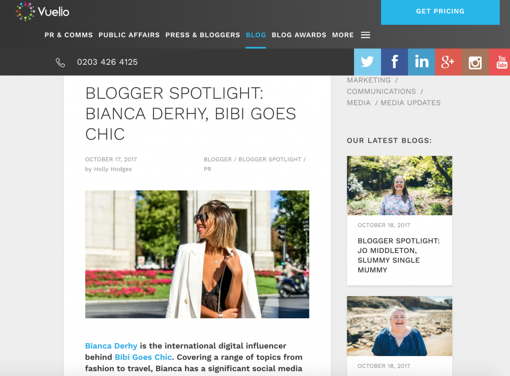 vuelio digital influencer