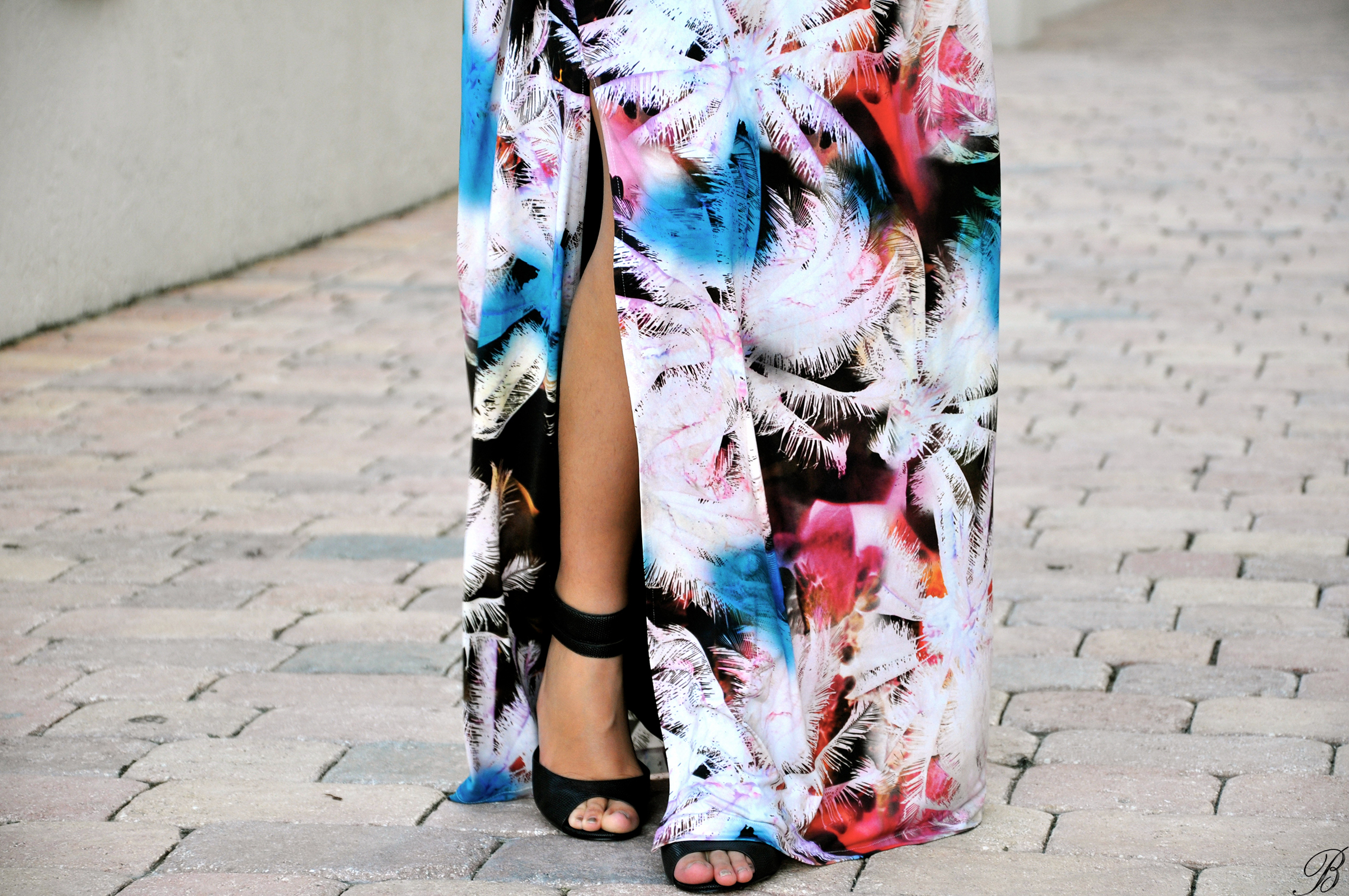 Palm Print Maxi Dress Palm Print Maxi Dress