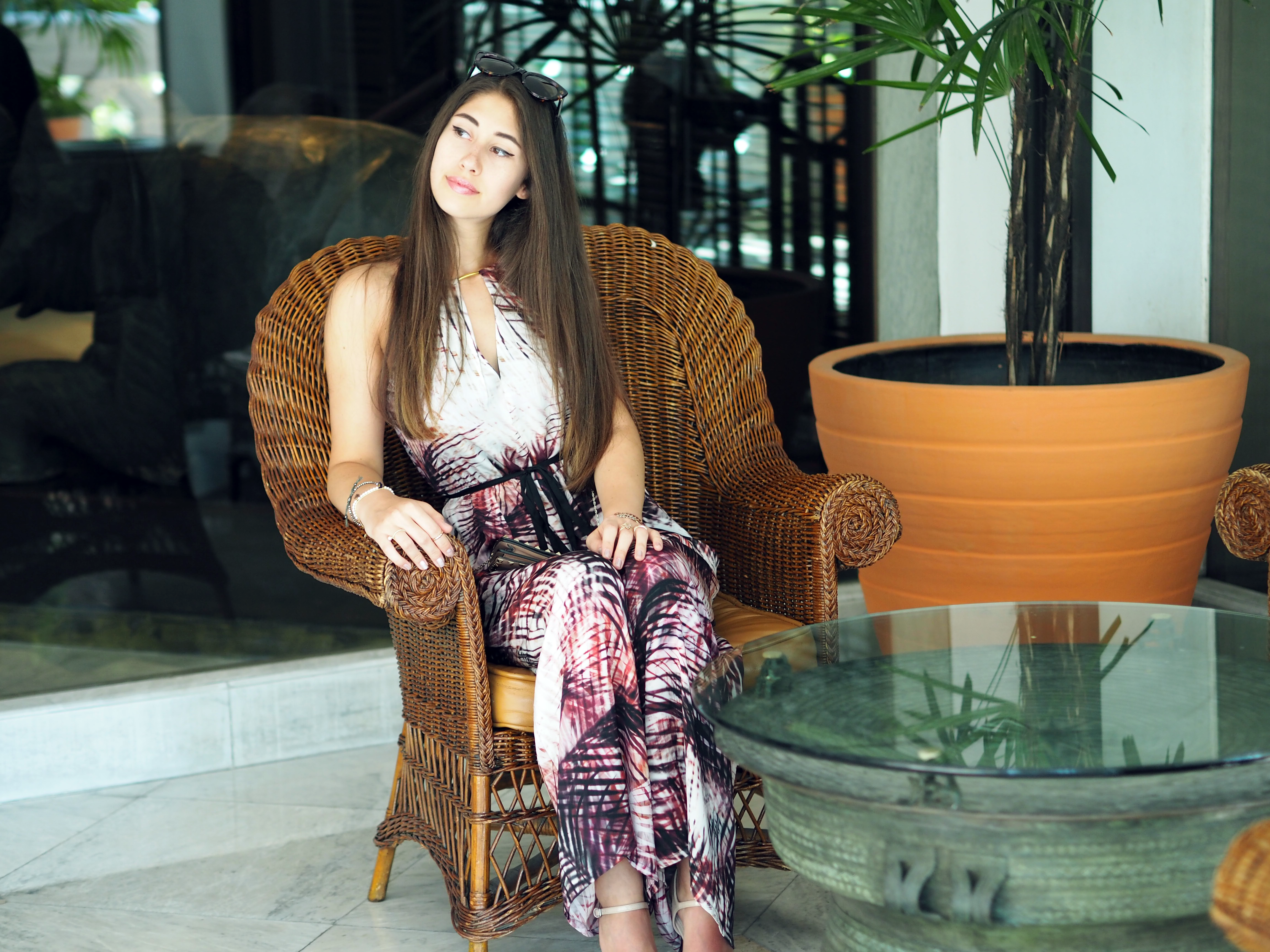 Coast resort collection ss16 plam print jumpsuit