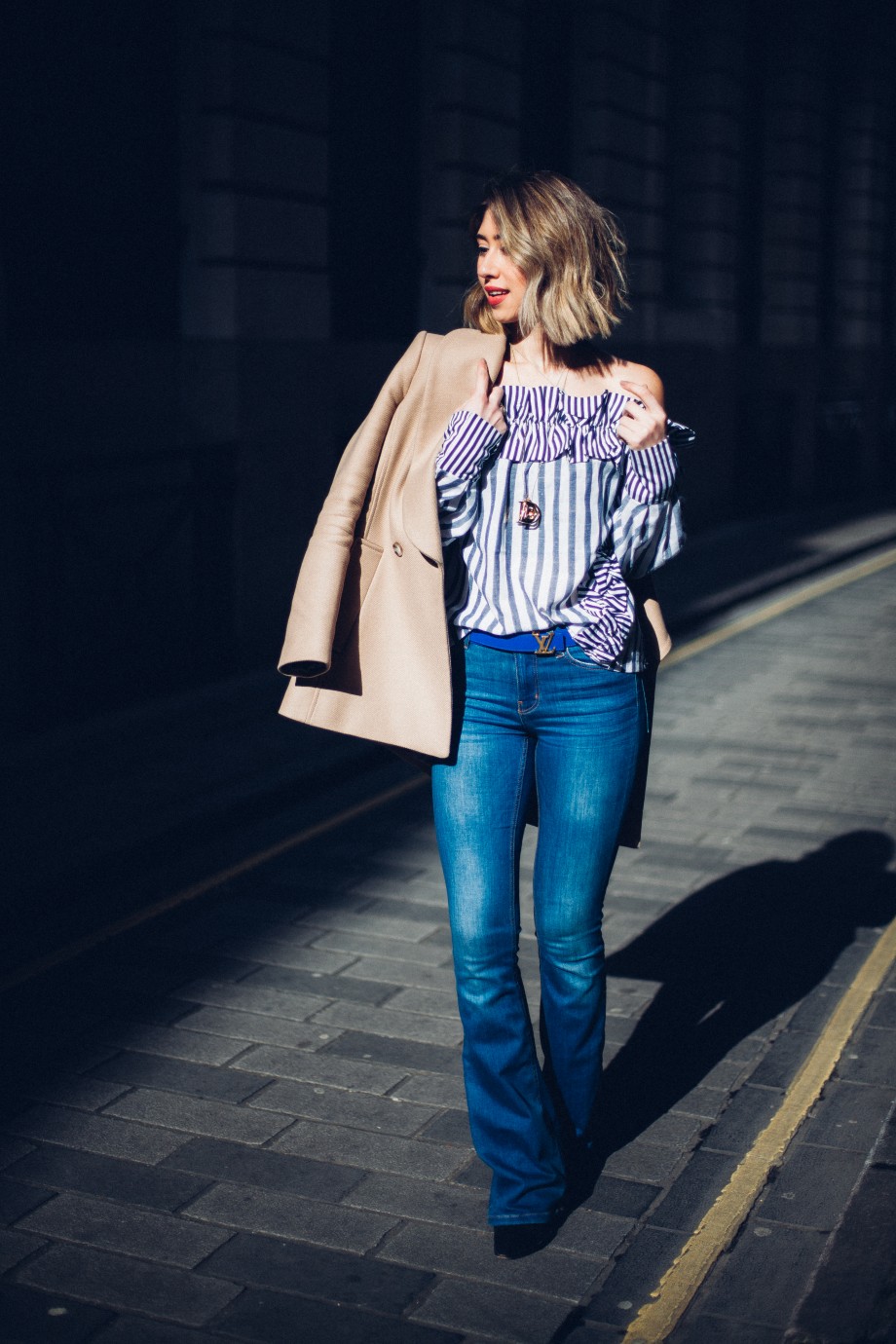 STRIPED OFF-THE-SHOULDER TOP | SPRING FASHION WITH SEINSIDE