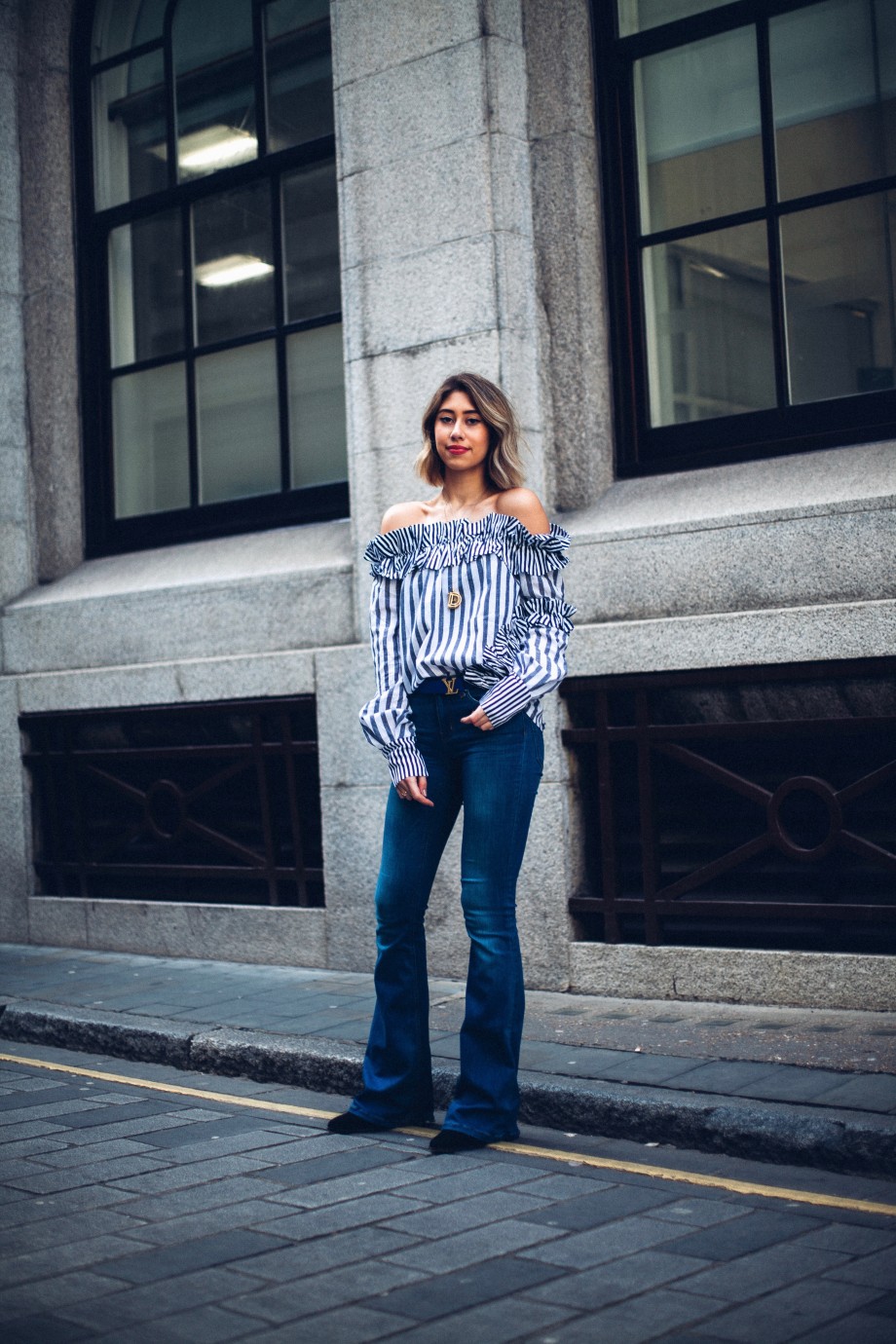 STRIPED OFF-THE-SHOULDER TOP | SPRING FASHION WITH SEINSIDE