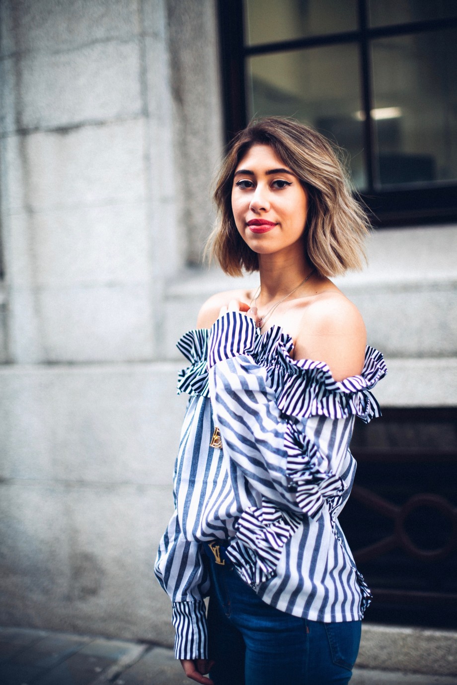 STRIPED OFF-THE-SHOULDER TOP | SPRING FASHION WITH SEINSIDE