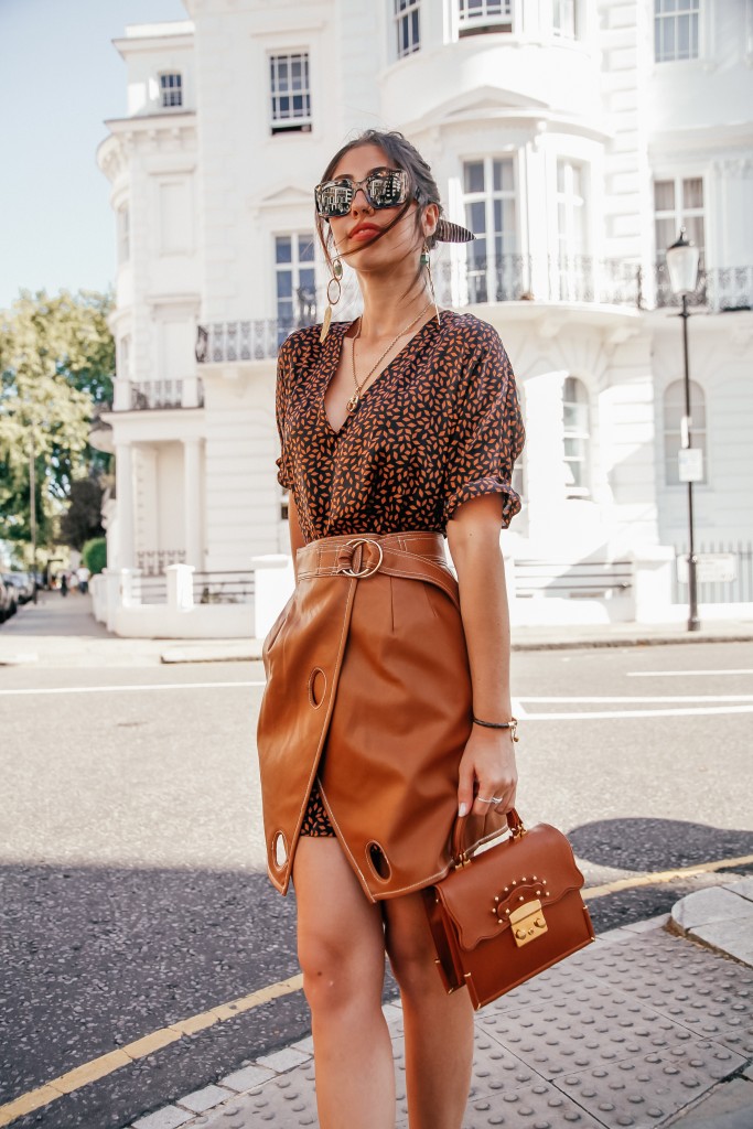 transitional summer fall dressing, moda operandi self portrait skirt and mango top