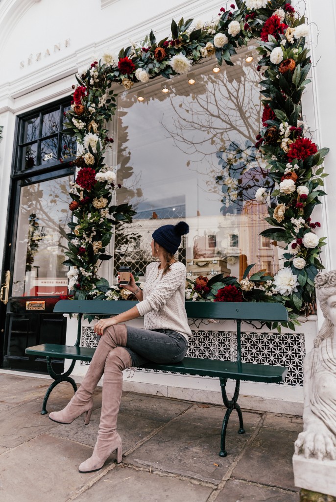 gap uk sweater and grey jeans