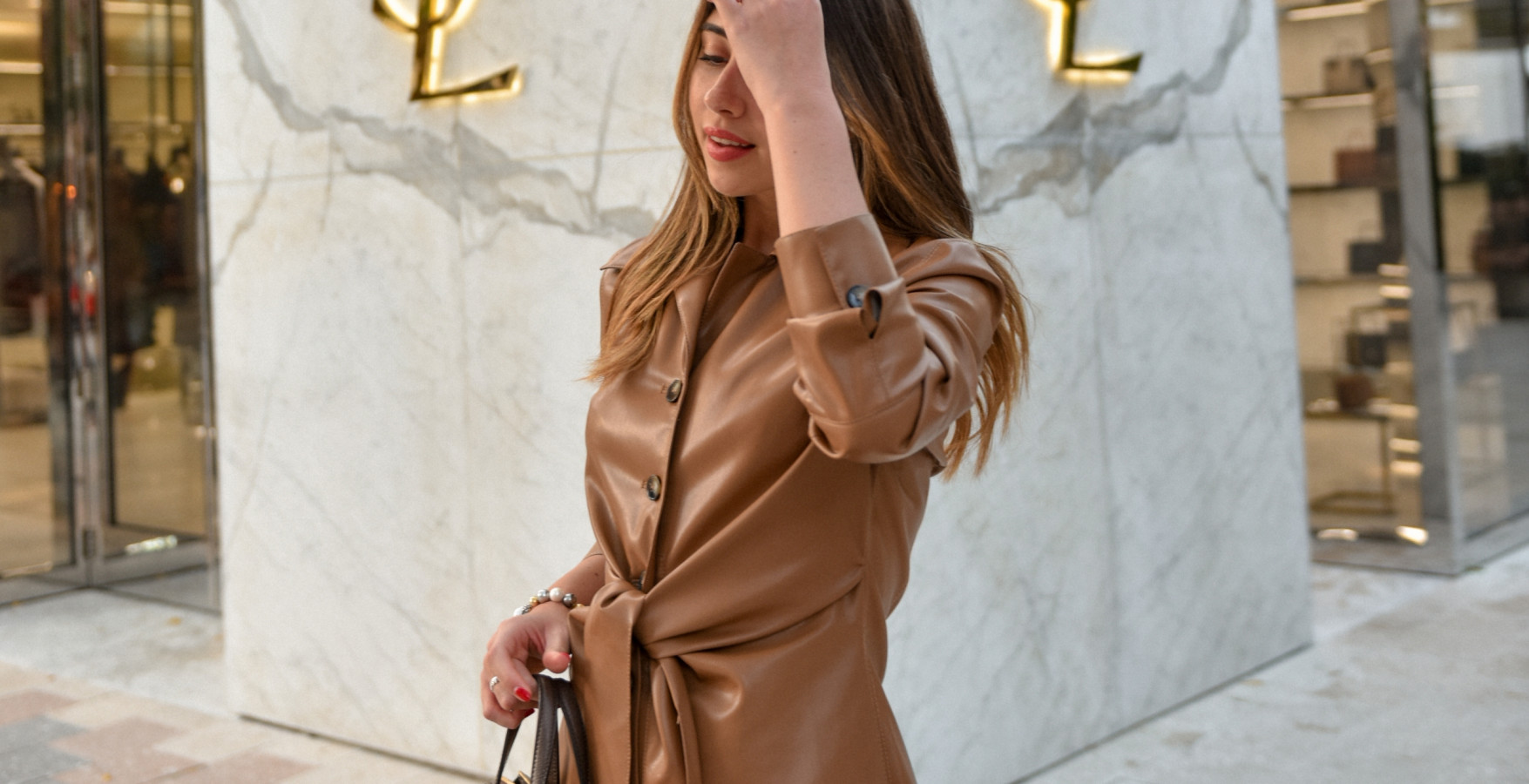 nanushka vegan leather shirt farfetch